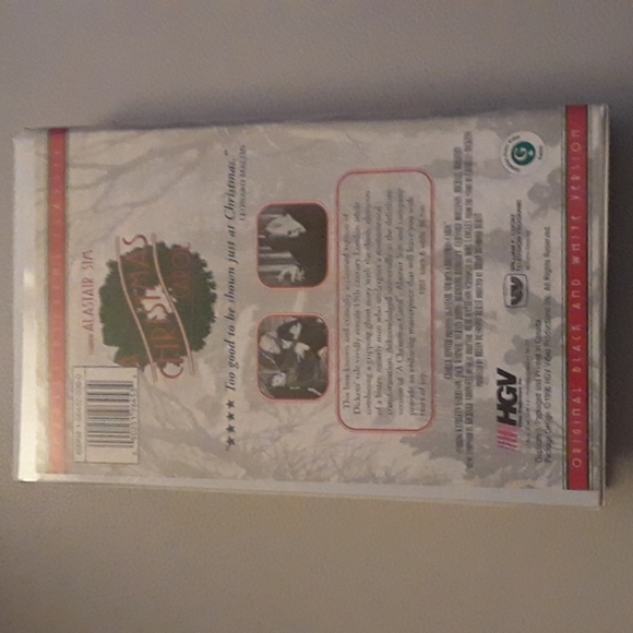 A Christmas Carol original black an white version vhs tape - Picture 3 of 4